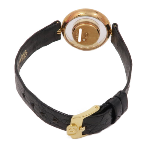 Chopard Happy Diamonds 4057 Quartz Watch 18K Yellow Gold Leather Belt