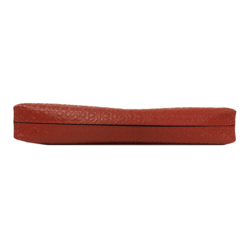 LOEWE GHW Clutch Bag Calfskin Leather Red