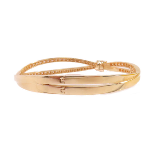 Chaumet Diamond Bracelet Bangle 18K Rose Gold