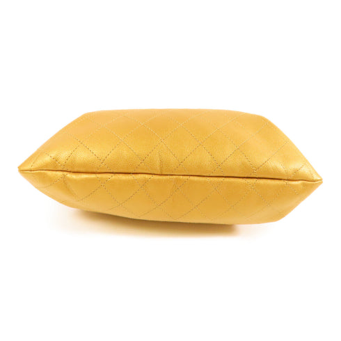 CHANEL Quilted CC GHW Chain Shoulder Bag Calfskin Leather Gold