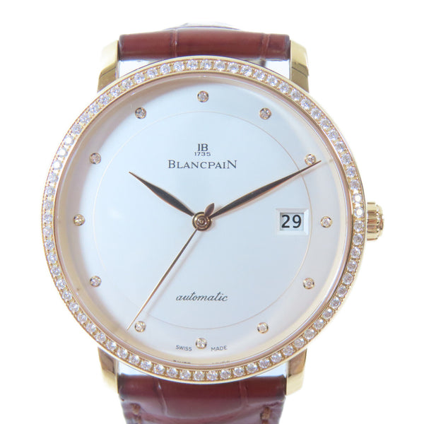 Blancpain Villeret Ultra-Slim Automatic Watch 6223-2987-55B 18K Pink Gold White