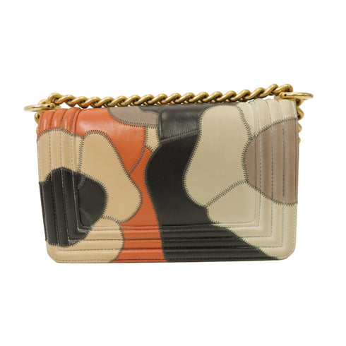 CHANEL GHW Boy 20 Chain Shoulder Bag Calfskin Leather Multicolor