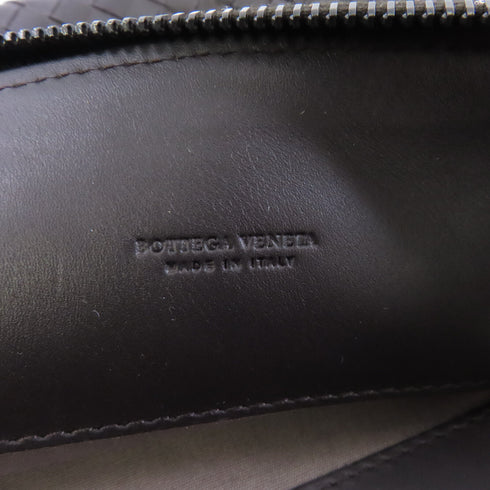 BOTTEGA VENETA BV Clutch Bag Intrecciato Leather Brown