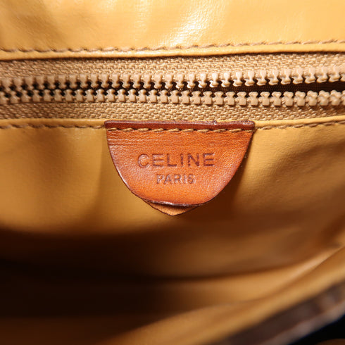 CELINE Shoulder Bag Coated Canvas Brown