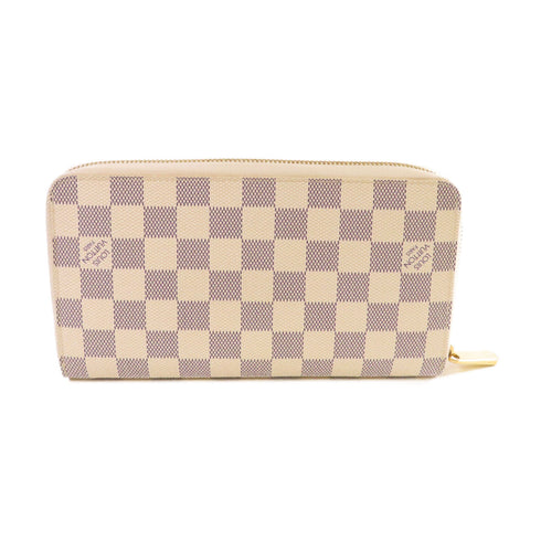 LOUIS VUITTON LV GHW Zippy Organizer Long Wallet N60012 Damier Azur White