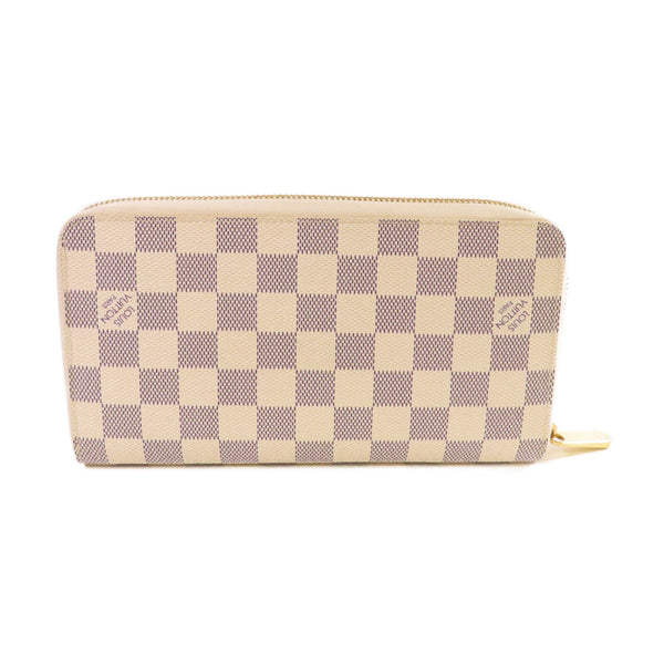 LOUIS VUITTON LV GHW Zippy Organizer Long Wallet N60012 Damier Azur White