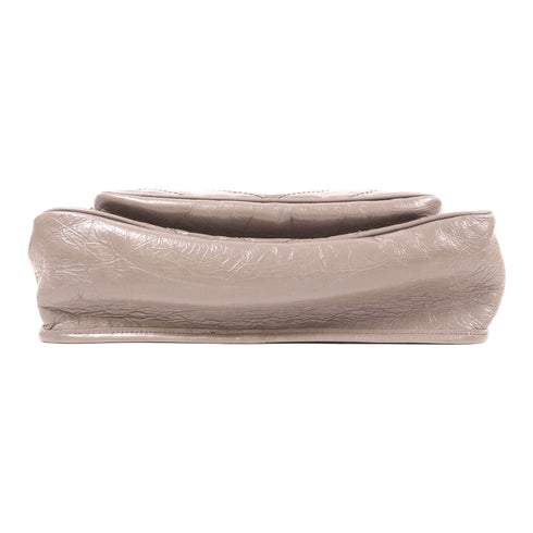 SAINT LAURENT YSL SHW Niki Large Shoulder Bag 498883 Calfskin Leather Grey