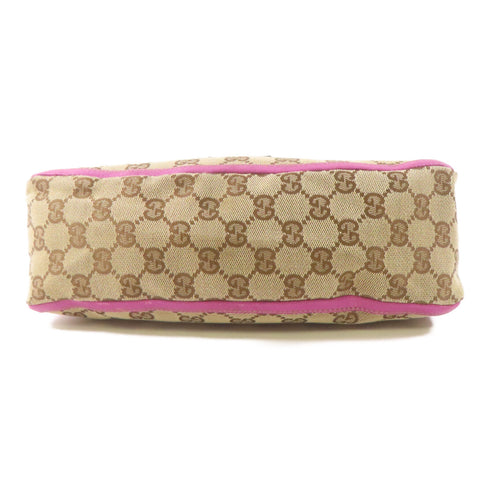 GUCCI GG GHW Abbey Hand Bag 130939 Canvas Brown/Purple