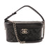 CHANEL CC Boy Vanity Case 2 Way Shoulder Bag Lambskin Leather Black