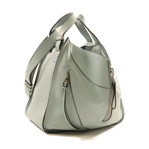 LOEWE SHW Hammock Bag 2 Way Bag Calfskin Leather Light Blue