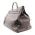 HERMES PHW Kelly 50 2 Way Shoulder Bag Handbag Clemence Leather Grey