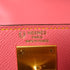 HERMES GHW Kelly 28 2 Way Shoulder Bag Handbag Epsom Leather Pink/Yellow