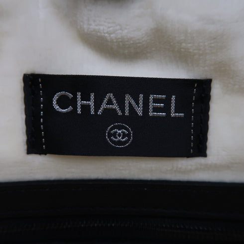 CHANEL CC Handbag Fabric Beige/Black