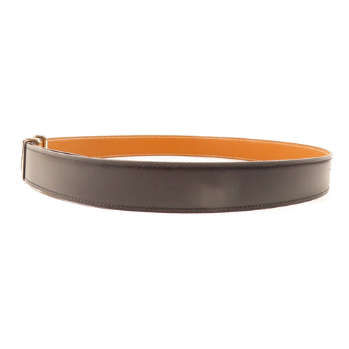 HERMES PHW Belt 100cm Belt Veau Swift Leather Noir/Gold