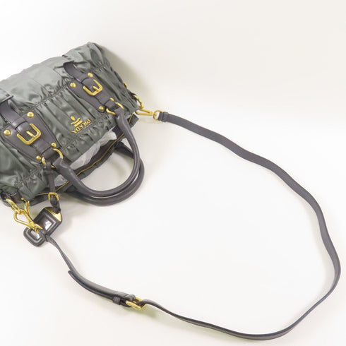 PRADA GHW 2 Way Shoulder Bag BN1407 Nylon