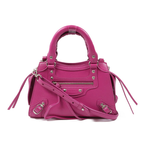 BALENCIAGA SHW Neo Classic City Mini 2 Way Shoulder Bag 638524 Calfskin Pink