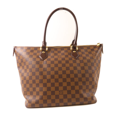LOUIS VUITTON LV GHW Saleya MM Shoulder Tote Bag N51182 Damier Brown