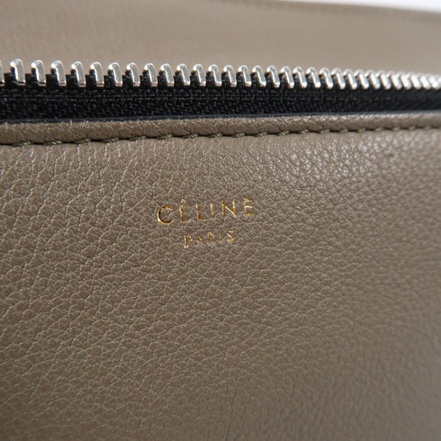 CELINE SHW Shoulder Bag Calfskin Leather Grey