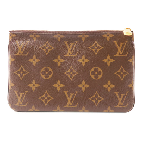 LOUIS VUITTON LV GHW Double Zip Pochette Shoulder Bag M69203 Monogram Brown