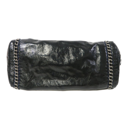 CHANEL CC SHW Chain Shoulder Bag Enamel Black