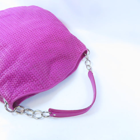 Christian Dior CD SHW Shoulder Handbag Calfskin Leather Pink