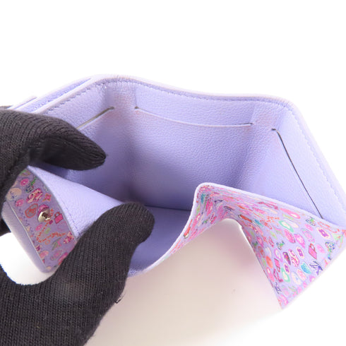 LOUIS VUITTON LV SHW Lockmini Trifold Wallet M63921 Calfskin Leather