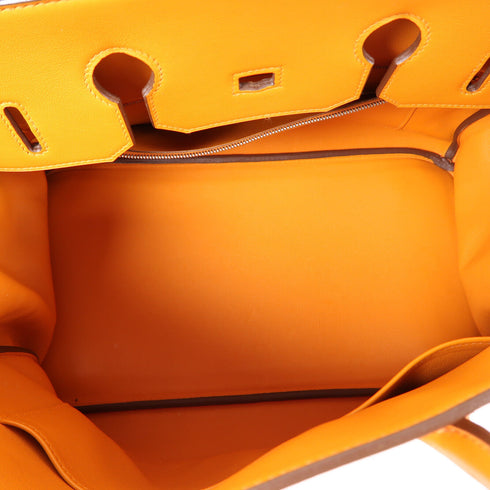 HERMES PHW Birkin 35 Handbag Swift Leather Orange
