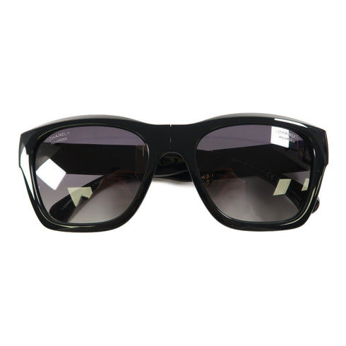 CHANEL CC Sunglasses PVC Black