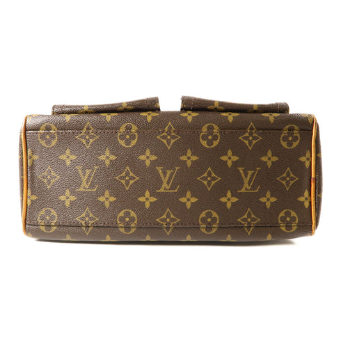 LOUIS VUITTON LV GHW Manhattan PM Handbag M40026 Monogram Brown v1