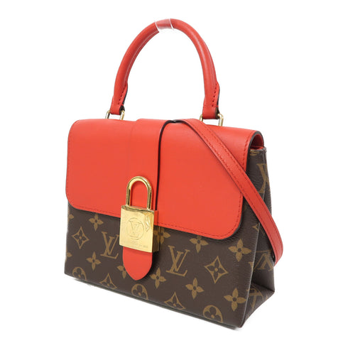 LOUIS VUITTON LV GHW Locky BB 2 Way Shoulder Bag M44322 Monogram Brown/Red