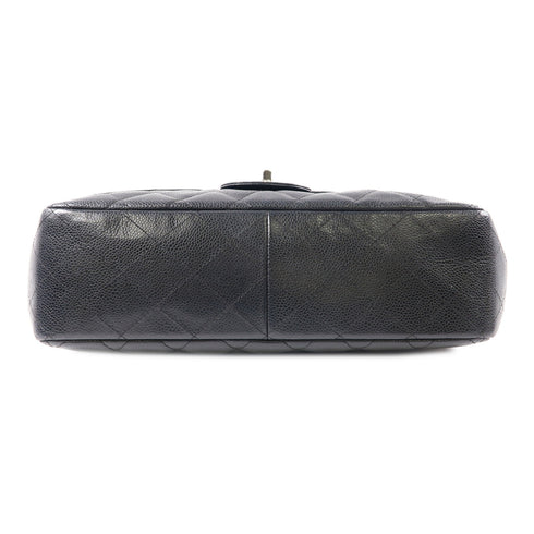 CHANEL Quilted CC SHW Jumbo Shoulder Bag AS8600 Grained Calfskin Leather Black