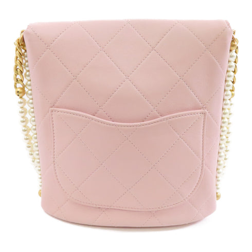 CHANEL CC GHW Shoulder Bag Calfskin Leather Pink