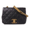 CHANEL CC GHW Chain Shoulder Bag Calfskin Leather Black v5