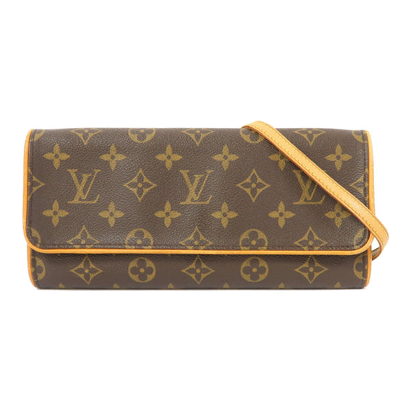 LOUIS VUITTON LV GHW Pochette Twin GM Shoulder Bag M51852 Monogram Brown v4