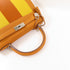 HERMES PHW Kelly 28 2 Way Bag Clemence Leather Brown/Yellow