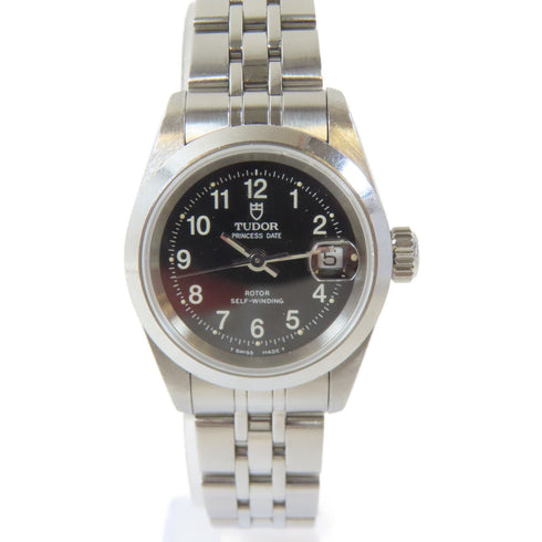 TUDOR Princess Date Automatic Watch 92400N/1998 Stainless Steel Black