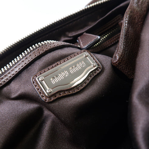 Miu Miu SHW Hand Bag Calfskin Leather Brown