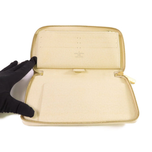 LOUIS VUITTON LV GHW Zippy Organizer Long Wallet N60012 Damier Azur White