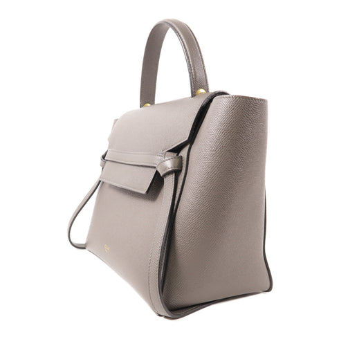 CELINE GHW Micro Belt Bag 2 Way Shoulder Bag Handbag 189153 Calfskin Leather