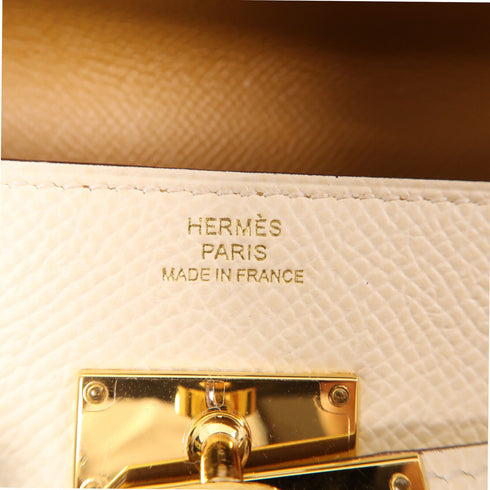 HERMES GHW Kelly To Go Crossbody Shoulder Bag Epsom Leather Nata