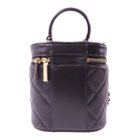 CHANEL Quilted CC GHW Trendy CC Vaity Case 2 Way Bag AS1626 Lambskin Black