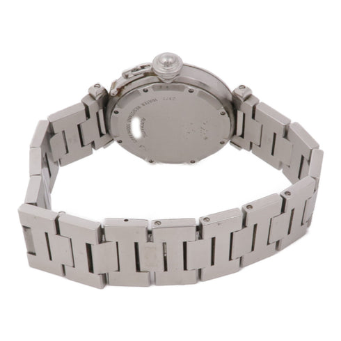 CARTIER Pasha C Meridian GMT 2377 Automatic Watch Stainless Steel Black