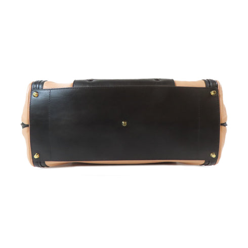 Chloe GHW Hand Bag Calfskin Leather Black/Pink