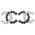 CHANEL CC Earrings Metal Gold/Black/White