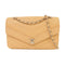 CHANEL CC SHW Chain Shoulder Bag Calfskin Leather Apricot Color