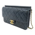 CHANEL Quilted CC GHW Chain Shoulder Bag Calfskin Leather Dark Green