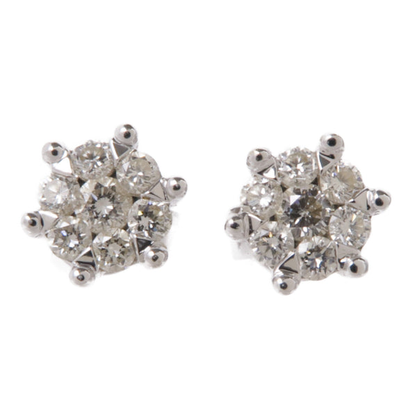 JEWELRY Diamond Earrings 18K White Gold v9