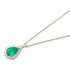 FINE JEWELRY 2.90ct Emerald 1.20ct Diamond Necklace PT900 PT850