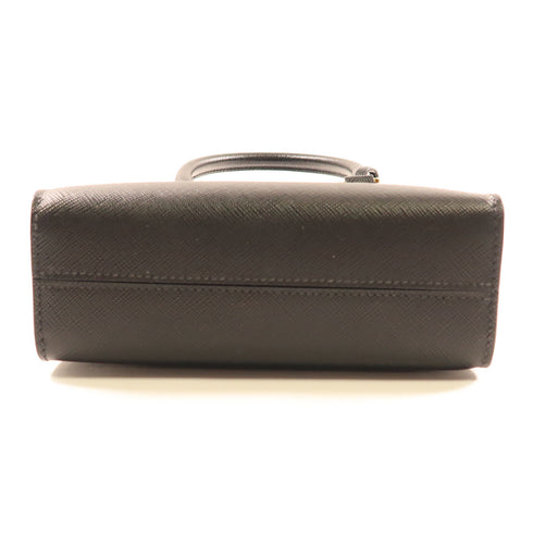 PRADA GHW 2 Way Bag 1 BA358 Calfskin Leather Black