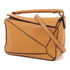 LOEWE GHW Small Puzzle 2 Way Shoulder Bag Calfskin Leather Brown